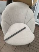 John Lewis Cloud Velvet Dining Chair Grade U Broken Leg