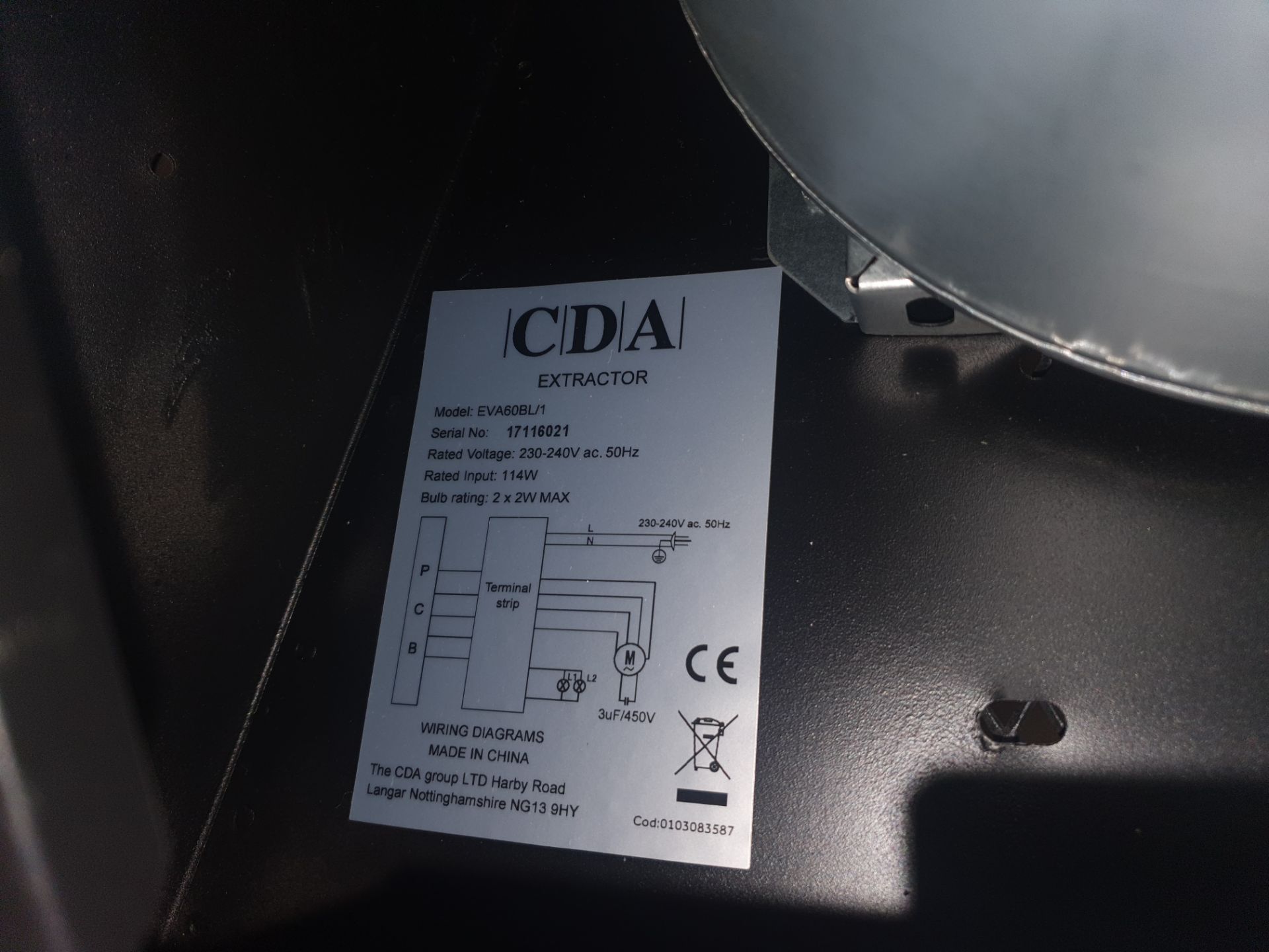 CDA EVA60bl/1. 60Cm Angled Chimney Cooker Hood with Touch Controls – Black RRP £209.99 - Image 7 of 16