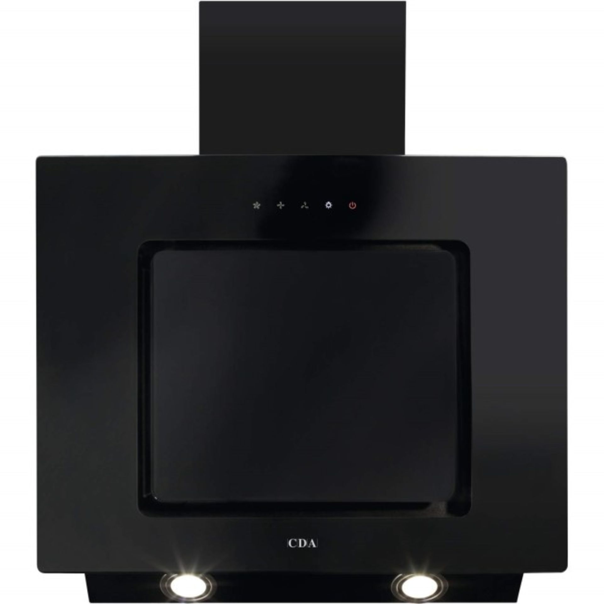 CDA EVA60bl/1. 60Cm Angled Chimney Cooker Hood with Touch Controls – Black RRP £209.99