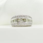 Elegant 2.32 Carat Diamond Cocktail Ring In 18ct White Gold, With WGI Certificate