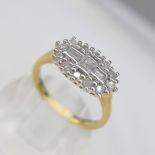 Stylish 0.50 Carat Baguette And Round Brilliant-cut Diamond Gold Ring