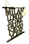 24 x Die Cut Cities Plaques RRP £3.99 ea