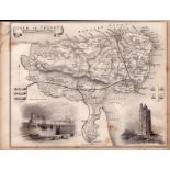 Isle of Thanet Steel Engraved Victorian Thomas Moule Antique Map.