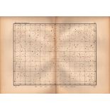 Star Atlas Declination 10 Hr -3 Degrees Astronomy Antique Map.