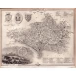 Dorsetshire Steel Engraved Victorian Thomas Moule Map.