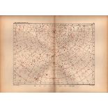 Star Atlas Declination 3 Hr +58 Degrees Astronomy Antique Map.