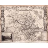Yorkshire West Riding Steel Engraved Antique Thomas Moule Map.