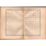 Star Atlas Declination 6 Hr -3 Degrees Astronomy Antique Map.