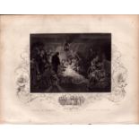 The Death of Lord Nelson Steel Engraved Victorian 1850’s Antique Print.