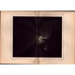 Star Atlas The Great Nebula 1859-1863 Astronomy Antique Print.