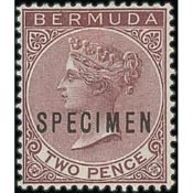 Bermuda 2d and 1/- Overprinted 
