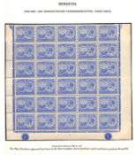 Bermuda 2½d Unmounted Mint Block of Thirty, Rows 7-12, Margins On Three Sides With Plate Number "...