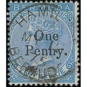 Bermuda 1d On 2d, 1d On 3d and 1d On 1/- Surcharges Used, Two With Hamilton Date Stamps, 1d On 2D