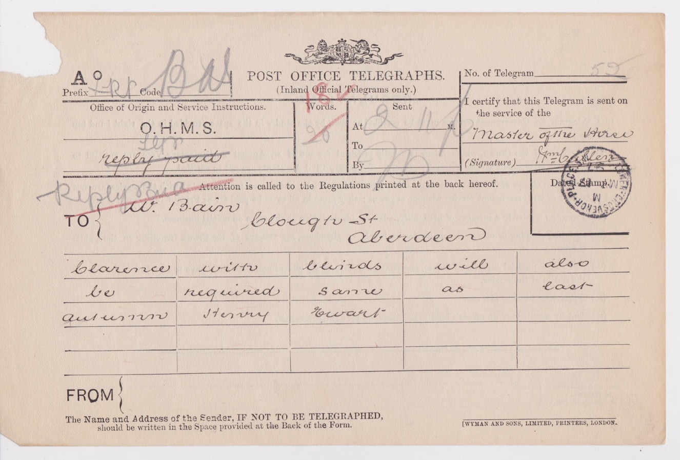 Great Britain Royalty - Stationery 1897 Three Telegrams Sent By Sir Henry Ewart, Master of The Ho...