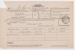 Great Britain Royalty - Stationery 1897 Three Telegrams Sent By Sir Henry Ewart, Master of The Ho...