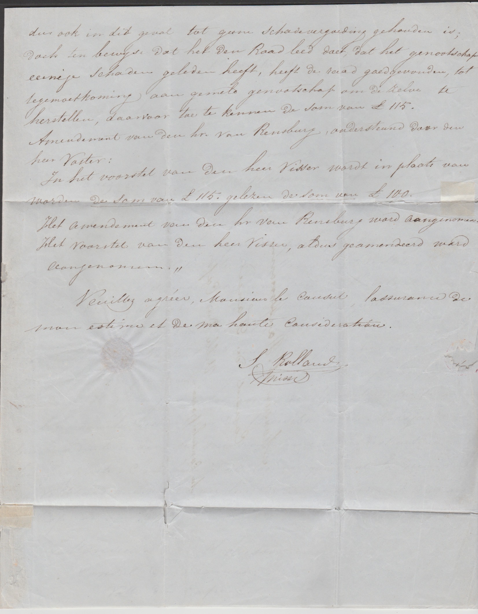 Basutoland / Orange Free State 1859 Entire Letter Written In French and Afrikaans From Pasteur S... - Image 5 of 5