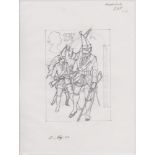 G.B. - Queen Elizabeth II 1983 British Army Uniforms: Preliminary Pencil Sketch For A 191/2p Valu...