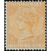 Bermuda 3d Orange, Fine Mint, Very Scarce So Fine, With B.P.A Certificate (2012). S.G. 5, £2,250.