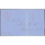 Bermuda Hamilton. 1861 (Apr 20) Entire Letter To Halifax, Nova Scotia, Prepaid 4d, A Fine Red