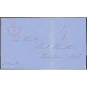 Bermuda Hamilton. 1861 (Apr 20) Entire Letter To Halifax, Nova Scotia, Prepaid 4d, A Fine Red