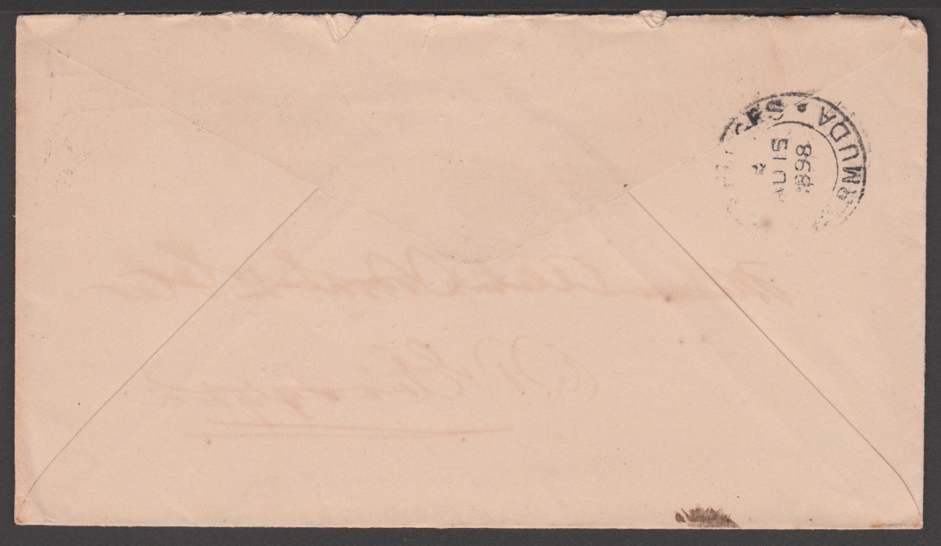 Bermuda 1898 Consignees Letter From New York To St. Georges Inscribed Per S.S. "Orinoco", Landed... - Image 2 of 2