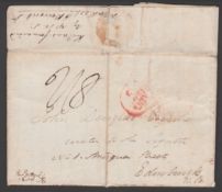Canada 1806 Entire Letter From Fort Erie Carried By Forwarding Agent To New York Where It Was Put...