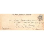 G.B. - Royalty / Officials 1884 O.H.M.S. Cover (Two Vertical Folds) To Austria With "Metropolitan...