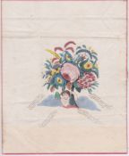 G.B. - Valentines 1841 (Feb) Valentine Lettersheet With A Printed Handpainted Picture of A Cupid