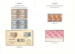 Bermuda Mint and Used Issues With 1937 Coronation Set Perfined "Specimen" and FDCs (2), 1946 Vict...