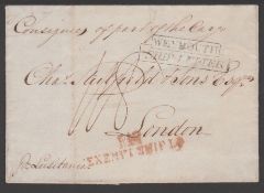 Great Britain - Ship Letters - Weymouth 1837 Entire To London Endorsed "Consignees of Part of The