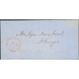 Bermuda 1861 (July 19) Entire To "Mrs Agnes Mary Grant, St. Georges" With Red Hamilton Date Stamp...