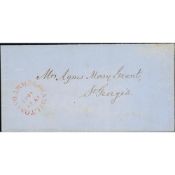 Bermuda 1861 (July 19) Entire To "Mrs Agnes Mary Grant, St. Georges" With Red Hamilton Date Stamp...