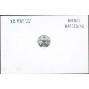 Bermuda Vignette Die Proof In Black On White Glazed Card, Stamped "Before / Hardening" and Dated...