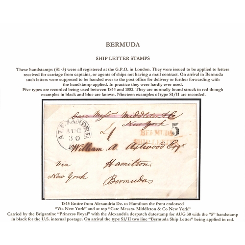 Bermuda 1845 (Aug 30) Entire Letter From Alexandria D.C To Hamilton Endorsed "Care Messrs Middle... - Image 2 of 2