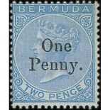 Bermuda 1d On 2d and 1d On 3d, Unused, No Gum, Fine. S.G. 15/16, £1,150. (2).