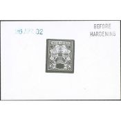 Bermuda Master Die Proof In Black On White Glazed Card, With Uncleared Value Tablet and Surround