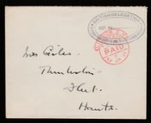 Bulgaria 1921 Stampless Cover From Lt. Col. Frank Giles, British Commissioner To The Serbo-Bulga...