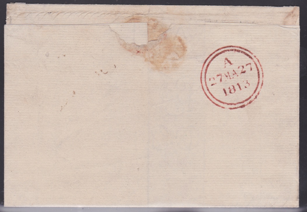 Danish West Indies 1813 Wrapper To London Endorsed "P Packet" and Charged 4/4 With Superb "ST - Image 2 of 2