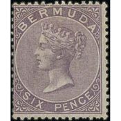 Bermuda 6d Dull Purple, A Couple of Short Perf Tips At Left, Otherwise Fine Mint, Part Gum. S.G....