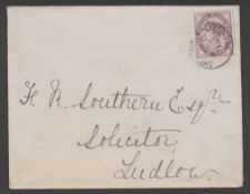 G.B. - Travelling Post Offices 1887 Cover To Ludlow With 1881 1d Lilac Tied By "Shrewsbury &