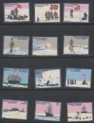 Antarctic 1911 Twelve Different Perforated Labels Depicting Scenes From Roald Amundsens South Pol...