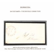 Bermuda 1855 (July 11) Mourning Envelope To "Miss Till, St. Georges" With A Fine Hamilton Date Sta..