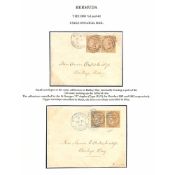 Bermuda 1881-82 Covers To "Miss Annie E. Outerbridge, Baileys Bay" With ½d Pair Cancelled By St.