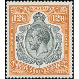 Bermuda 1937 KGV 12/6 Mint, Very Lightly Mounted, Scarce So Fine. S.G. F1, £1,100.