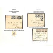 Bermuda 1901-34 Covers (21) and Cards (22) Bearing Farthing Surcharges, The Study On Thirty Pages...