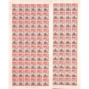Bermuda Complete Sheets of Sixty Showing Spacing Between "Penny" and "X" Varying Between 12½ and...