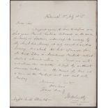 G.B. - Transatlantic / Forwarding Agents 1837 Entire Letter Written By G.W. Wheatley In Falmouth