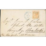 Bermuda 1883 (Feb 15) Cover To Grand Pike Horton, Kings Cy, Nova Scotia, Endorsed "Via New York