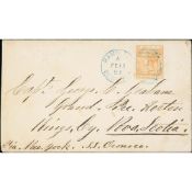 Bermuda 1883 (Feb 15) Cover To Grand Pike Horton, Kings Cy, Nova Scotia, Endorsed "Via New York