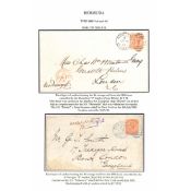 Bermuda 1880-82 Covers To London Franked 4d Orange-Brown Cancelled By Hamilton "1" Duplex In Blac...